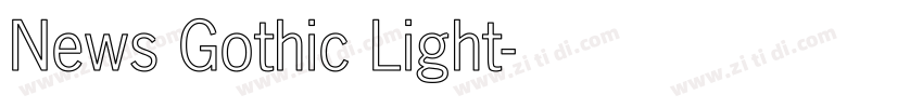 News Gothic Light字体转换
